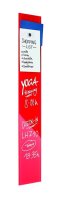 magnetoplan Glas-Magnettafel 10,0 x 60,0 cm intensiv-rot