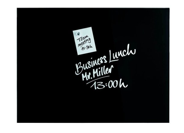 magnetoplan Glas-Magnettafel 80,0 x 60,0 cm tief-schwarz