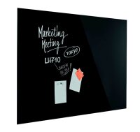 magnetoplan Glas-Magnettafel 150,0 x 100,0 cm tief-schwarz