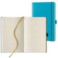 Lediberg Notizbuch ca. DIN A5 kariert, türkisblau...