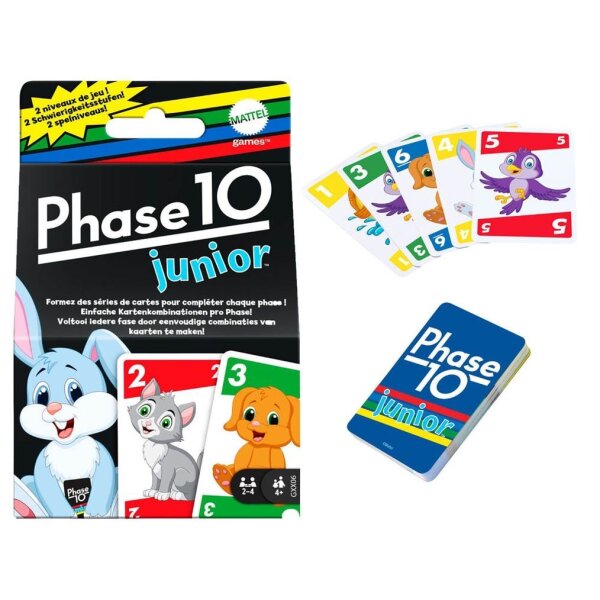 Mattel GAMES Phase 10 Junior Kartenspiel, 1 St.