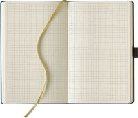 Lediberg Notizbuch ca. DIN A5 kariert, silbergrau Hardcover 240 Seiten, 1 St.