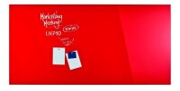 magnetoplan Glas-Magnettafel 200,0 x 100,0 cm intensiv-rot