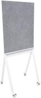 magnetoplan Moderationswand 76,0 x 180,0 cm grau, weiß