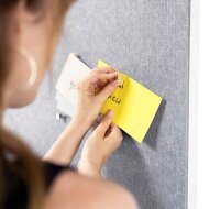 magnetoplan Moderationswand 76,0 x 180,0 cm grau, weiß