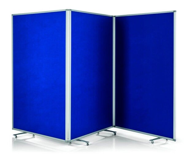 magnetoplan Trennwand 1112003, blau 361,0 x 180,0 cm mit Rollen, 1 St.