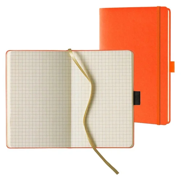 Lediberg Notizbuch Tucson ca. DIN A5 kariert, orange...