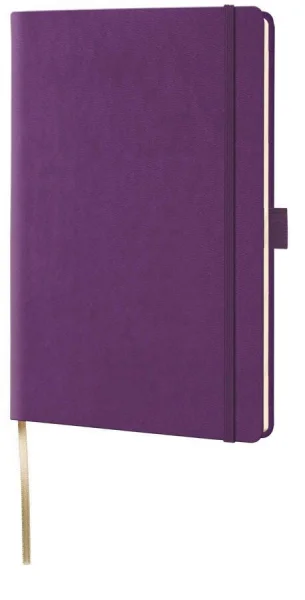 Lediberg Notizbuch ca. DIN A5 kariert, lila Hardcover 240...