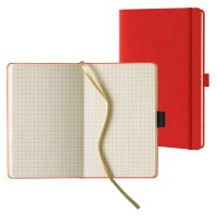 Lediberg Notizbuch Tucson ca. DIN A5 kariert, hellrot...