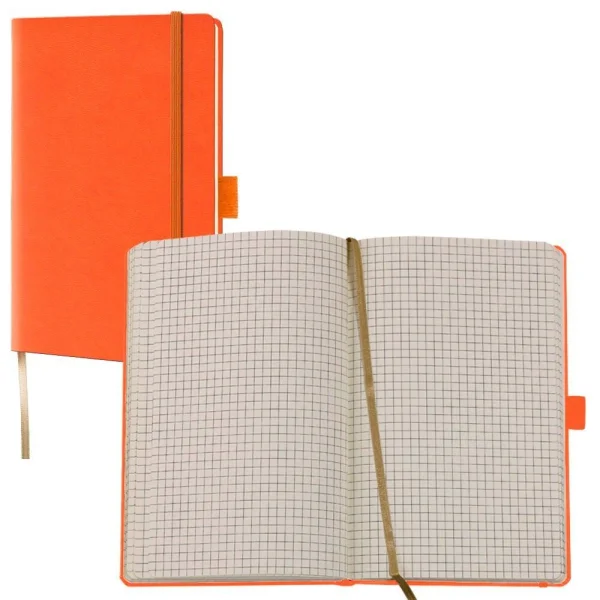 Lediberg Notizbuch Tucson ca. DIN A6 kariert, orange...