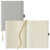 Lediberg Notizbuch Tucson ca. DIN A4 kariert, silbergrau...