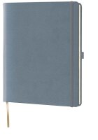Lediberg Notizbuch Tucson ca. DIN A4 kariert, silbergrau Hardcover 240 Seiten, 1 St.