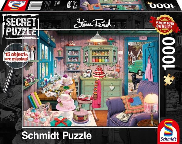 Schmidt Secret Puzzle Großmutters Stube Puzzle, 1000 Teile