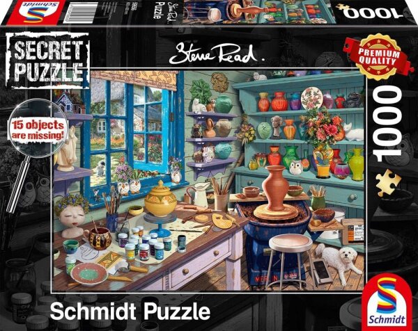 Schmidt Secret Puzzle Künstler-Atelier Puzzle, 1000 Teile