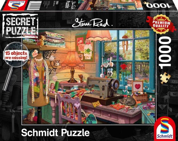 Schmidt Secret Puzzle Im Nähzimmer Puzzle, 1000 Teile