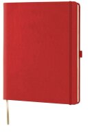 Lediberg Notizbuch ca. DIN A4 kariert, hellrot Hardcover 240 Seiten, 1 St.