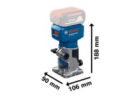BOSCH Professional GLF 18V-8 Akku-Kantenfräse 18,0 V, ohne Akku
