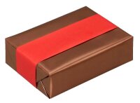 JUNG SCHÖNER VERPACKEN Geschenkpapier Vollton Uni braun beidseitig bedruckt, 20,0 m