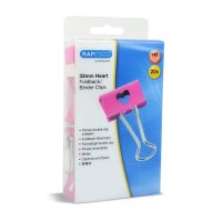 RAPESCO® Foldbackklammern pink 32,0 mm, 20 St.