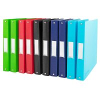 RAPESCO® Ringbuch 4-Ringe grün, rot, schwarz,...