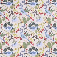 JUNG SCHÖNER VERPACKEN Geschenkpapier Mary Vintage Design mit Vögeln mehrfarbig beidseitig bedruckt, 20,0 m