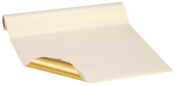 JUNG SCHÖNER VERPACKEN Geschenkpapier Vollton Perlenglanz Uni gold, 20,0 m