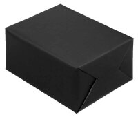 JUNG SCHÖNER VERPACKEN Geschenkpapier Vollton Uni schwarz, 20,0 m
