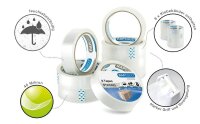 RAPESCO® Klebefilm transparent 25,5 mm x 66,0 m 8 Rollen