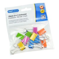 RAPESCO® Foldbackklammern farbsortiert 19,0 mm, 10 St.