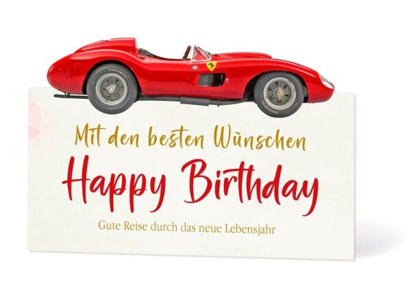 LUMA Geburtstagskarte Mit den besten Wünschen LU GKO 01 bunt, 1 St.