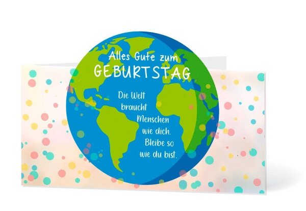 LUMA Geburtstagskarte Alles Gute zum Geburtstag LU GKO 04 bunt, 1 St.