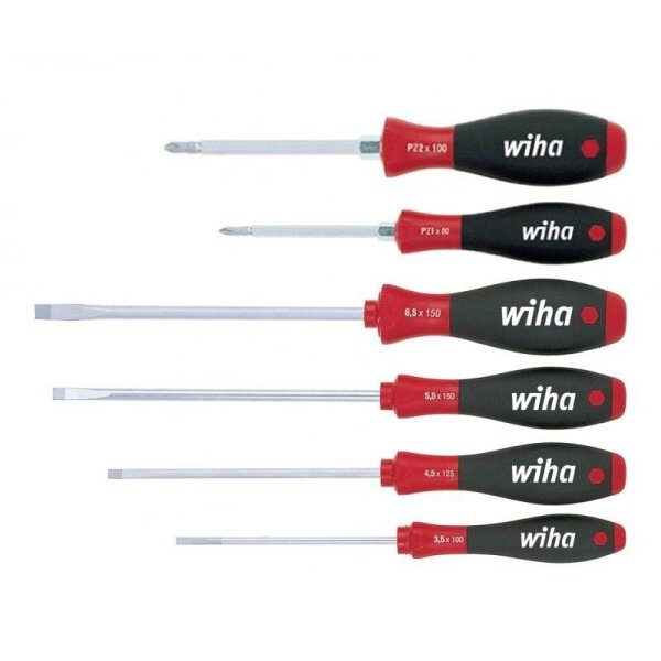 Wiha Schraubendreher-Set SoftFinish® SL/PZ 07153 6-tlg.