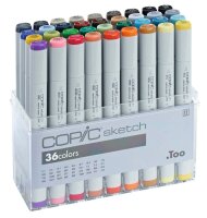 COPIC® Sketch Layoutmarker-Set farbsortiert 1,0 + 6,0...