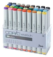 COPIC® Sketch Layoutmarker-Set farbsortiert 1,0 + 6,0...