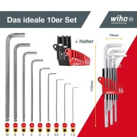 Wiha Sechskantschlüssel-Satz ProStar 07192 10-tlg.