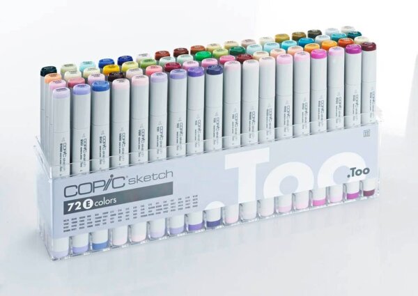 COPIC® Sketch E Layoutmarker-Set farbsortiert 1,0 + 6,0 mm, 72 St.
