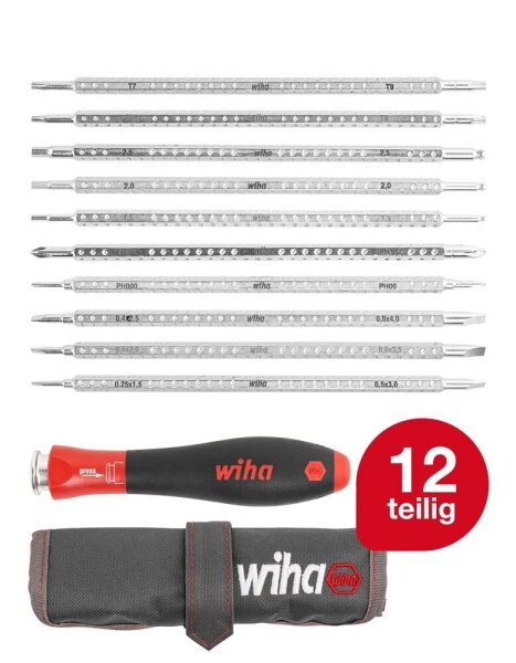 Wiha Drehmoment-Schraubendreher TorqueVario®-S 27820 12-tlg.