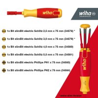 Wiha Schraubendreher-Set LiftUp elecric SL/PH 38612 7-tlg.