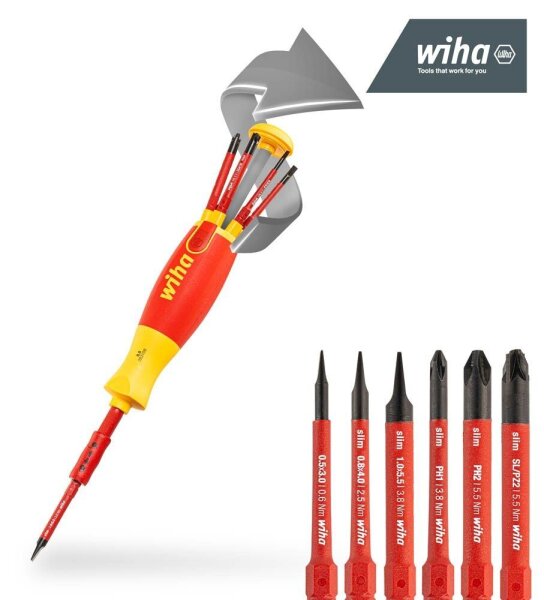 Wiha Schraubendreher-Set LiftUp elecric SL/PH/PZ/Plus/Minus 38613 7-tlg.