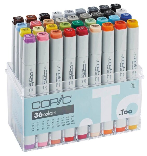 COPIC® Classic Layoutmarker-Set farbsortiert 1,0 + 6,0 mm, 36 St.
