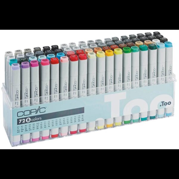 COPIC® Classic B Layoutmarker-Set farbsortiert 1,0 + 6,0 mm, 72 St.