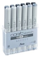 COPIC® Sketch Cool Grey Layoutmarker-Set farbsortiert...
