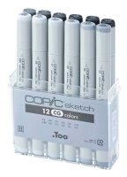 COPIC® Sketch Cool Grey Layoutmarker-Set farbsortiert...