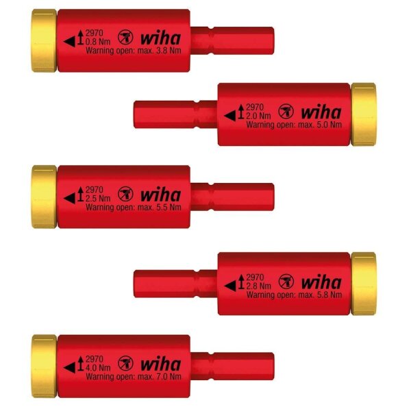 Wiha Schraubenausdreher-Set easyTorque Adapter electric 0,8-4,0 Nm 41479 5-tlg.