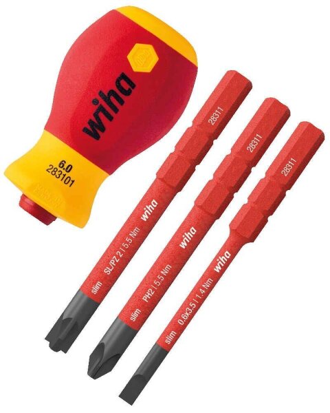 Wiha Schraubendreher-Set slimVario® electric SL/PH/PZ/PlusMinus 41230 4-tlg.