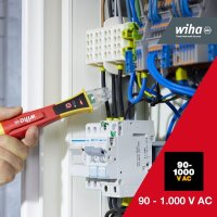 Wiha Installationstester 43798, 90 – 1.000 V AC, CAT IV 1000 V
