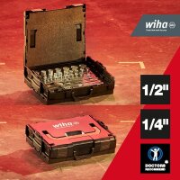 Wiha Steckschlüssel-Satz 1/4" und 1/2" 44685 60-tlg.