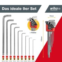 Wiha Sechskantschlüssel-Satz MagicRing® 43851...