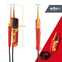 Wiha Zweipoliger Spannungs- und Durchgangsprüfer 45216 CAT III 1.000 V / CAT IV 600 V
