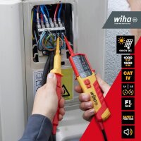 Wiha Zweipoliger Spannungs- und Durchgangsprüfer 45217, 0,5 - 1.000 V AC, CAT IV